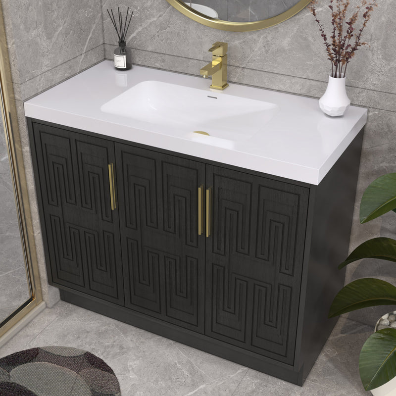 Moreno Bath BELLA-42R Bella 42" Freestanding Bathroom Vanity with Sink Top | Right Side Drawers - view 5