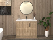 Moreno Bath BELLA-42R Bella 42" Freestanding Bathroom Vanity with Sink Top | Right Side Drawers - view 2