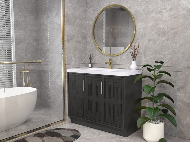 Moreno Bath BELLA-42R Bella 42" Freestanding Bathroom Vanity with Sink Top | Right Side Drawers - view 4