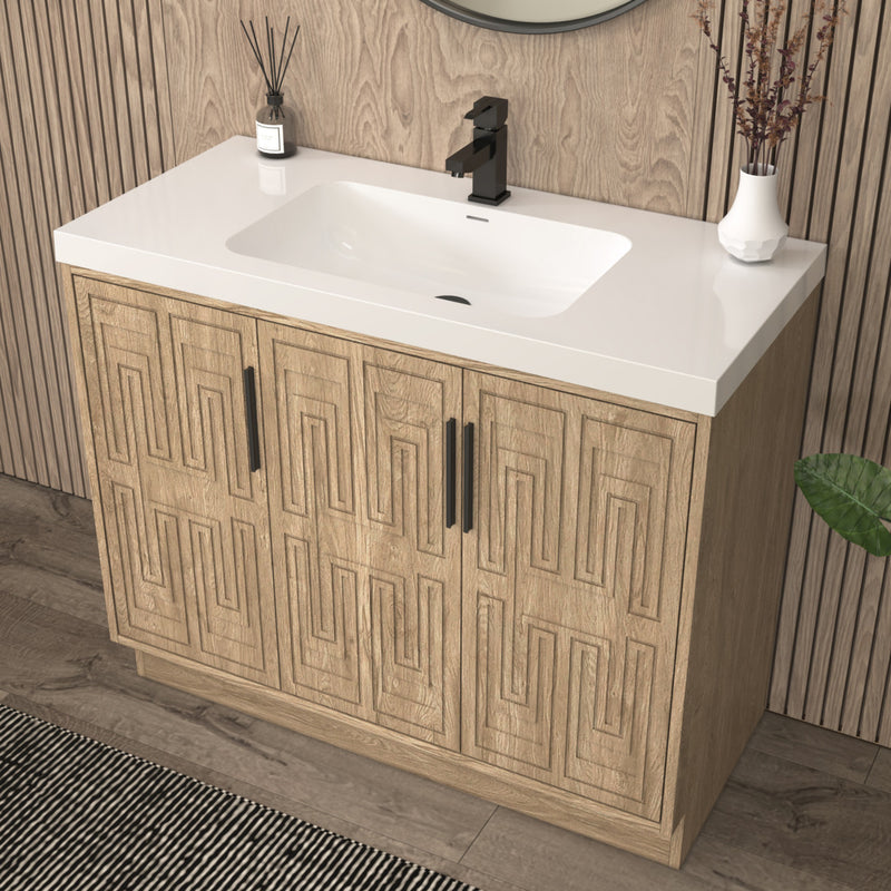 Moreno Bath BELLA-42R Bella 42" Freestanding Bathroom Vanity with Sink Top | Right Side Drawers - view 8