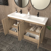 Moreno Bath BELLA-60D Bella 60" Freestanding Bathroom Vanity with Double Sink Top - view 4