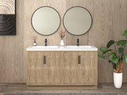 Moreno Bath BELLA-60D Bella 60" Freestanding Bathroom Vanity with Double Sink Top