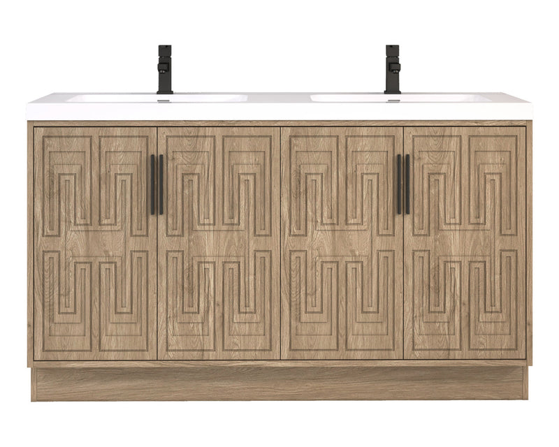 Moreno Bath BELLA-60D Bella 60" Freestanding Bathroom Vanity with Double Sink Top - view 6