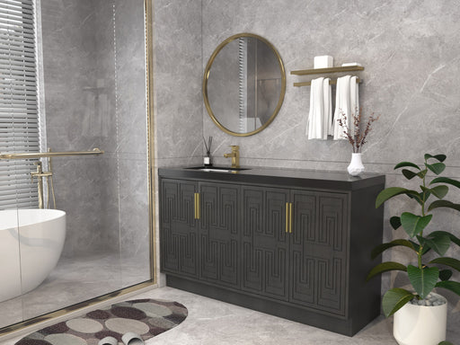 Moreno Bath BELLA-60SL Bella 60" Freestanding Bathroom Vanity with Single Sink Top | Left Side Sink - view 2