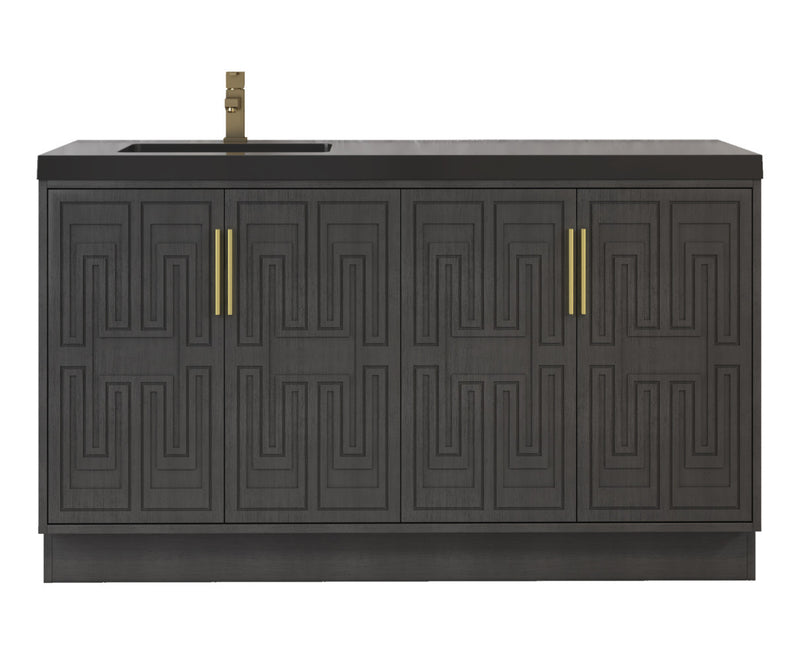 Moreno Bath BELLA-60SL Bella 60" Freestanding Bathroom Vanity with Single Sink Top | Left Side Sink - view 5