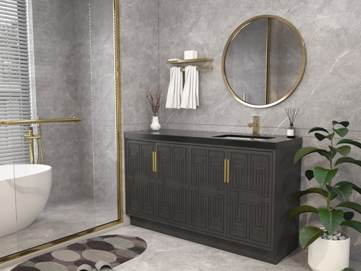 Moreno Bath BELLA-60SR Bella 60" Freestanding Bathroom Vanity with Single Sink Top | Right Side Sink - view 2