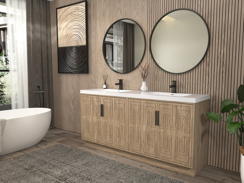 Moreno Bath BELLA-72D Bella 72" Freestanding Bathroom Vanity with Double Sink Top - view 4
