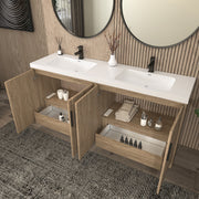 Moreno Bath BELLA-72D Bella 72" Freestanding Bathroom Vanity with Double Sink Top - view 7
