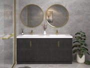 Moreno Bath BELLA-72D Bella 72" Freestanding Bathroom Vanity with Double Sink Top