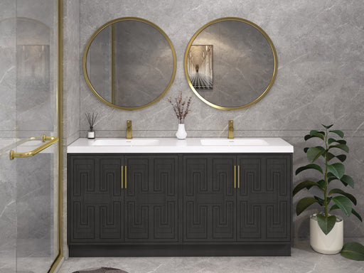 Moreno Bath BELLA-72D Bella 72" Freestanding Bathroom Vanity with Double Sink Top