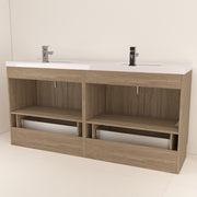 Moreno Bath BELLA-72D Bella 72" Freestanding Bathroom Vanity with Double Sink Top - view 10
