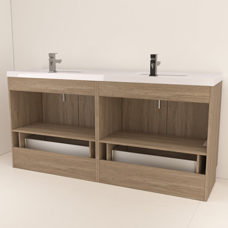 Moreno Bath BELLA-72D Bella 72" Freestanding Bathroom Vanity with Double Sink Top - view 10