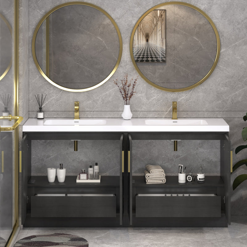 Moreno Bath BELLA-72D Bella 72" Freestanding Bathroom Vanity with Double Sink Top - view 9