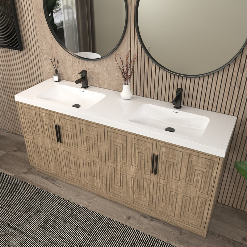 Moreno Bath BELLA-72D Bella 72" Freestanding Bathroom Vanity with Double Sink Top - view 6