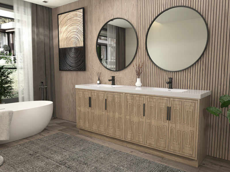 Moreno Bath BELLA-84D Bella 84" Freestanding Bathroom Vanity with Double Sink Top - view 3