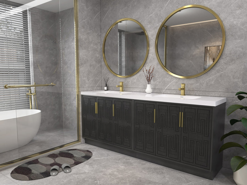 Moreno Bath BELLA-84D Bella 84" Freestanding Bathroom Vanity with Double Sink Top - view 4