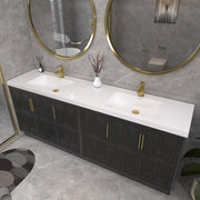 Moreno Bath BELLA-84D Bella 84" Freestanding Bathroom Vanity with Double Sink Top - view 7