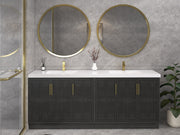 Moreno Bath BELLA-84D Bella 84" Freestanding Bathroom Vanity with Double Sink Top - view 2