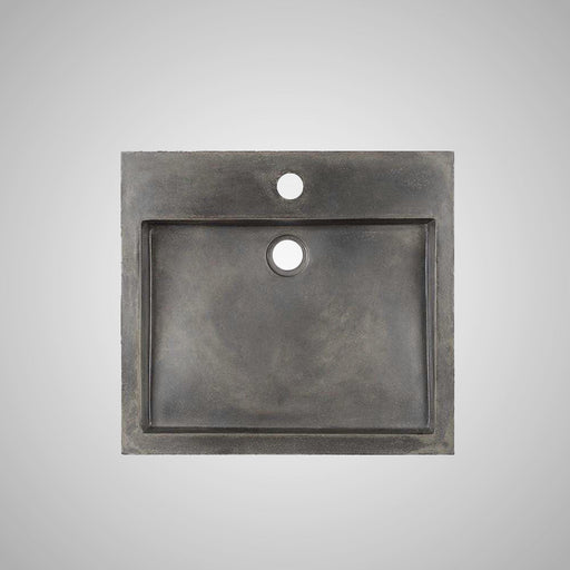 Belzoni Rectangular Cast Concrete Vessel Sink - Dusk Grey