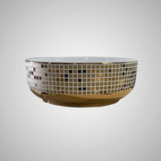 Benzien Vitreous China Decorated Vessel Sink - White Interior
