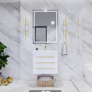Moreno Bath BETHANY24 Bethany 24'' Floating Art Deco Bathroom Vanity Set with Reinforced Acrylic Sink Top - view 12