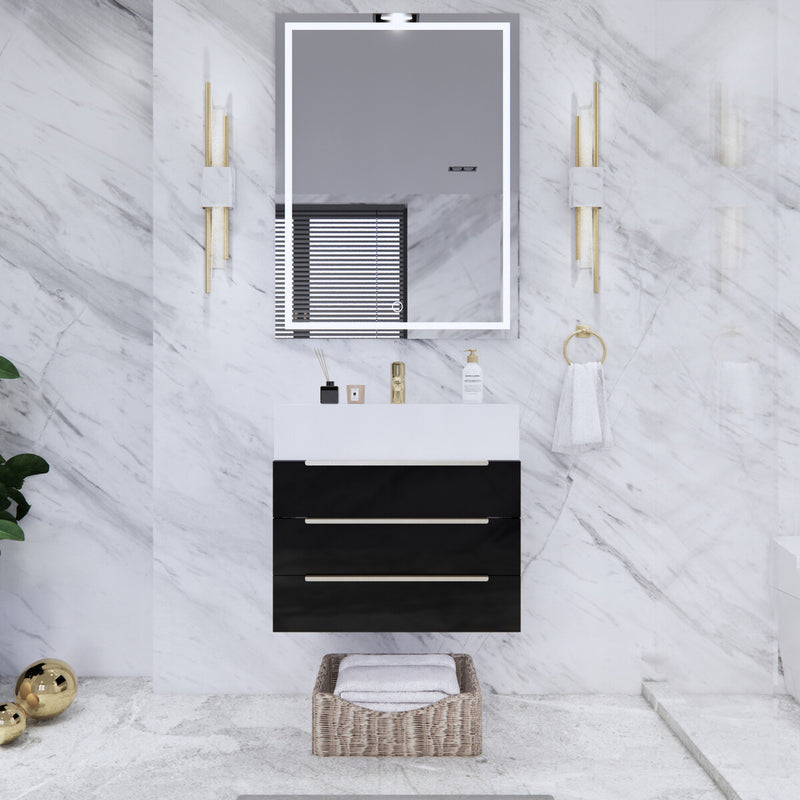 Moreno Bath BETHANY24 Bethany 24'' Floating Art Deco Bathroom Vanity Set with Reinforced Acrylic Sink Top - view 15