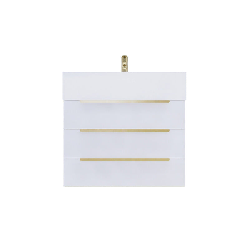 Moreno Bath BETHANY24 Bethany 24'' Floating Art Deco Bathroom Vanity Set with Reinforced Acrylic Sink Top
