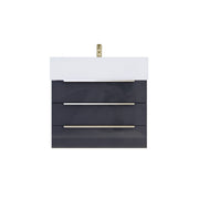 Moreno Bath BETHANY24 Bethany 24'' Floating Art Deco Bathroom Vanity Set with Reinforced Acrylic Sink Top - view 10