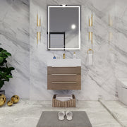 Moreno Bath BETHANY24 Bethany 24'' Floating Art Deco Bathroom Vanity Set with Reinforced Acrylic Sink Top