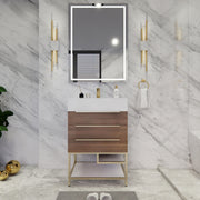 Moreno Bath BETHANYFS24 Bethany 24'' Freestanding Art Deco Bathroom Vanity Set with Reinforced Acrylic Sink Top - view 8