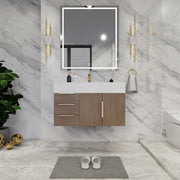 Moreno Bath BETHANY36-L Bethany 36'' Floating Art Deco Bathroom Vanity Set with Reinforced Acrylic Sink Top (Left Side Drawers) - view 11