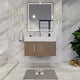 Moreno Bath BETHANY36-R Bethany 36'' Floating Art Deco Bathroom Vanity Set (Right Side Drawers)