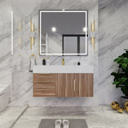 Moreno Bath BETHANY42-L Bethany 42'' Floating Art Deco Bathroom Vanity Set with Reinforced Acrylic Sink Top (Left Side Drawers) - view 11