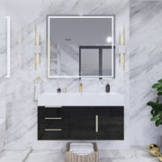 Moreno Bath BETHANY42-L Bethany 42'' Floating Art Deco Bathroom Vanity Set with Reinforced Acrylic Sink Top (Left Side Drawers) - view 13