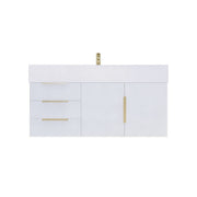 Moreno Bath BETHANY42-L Bethany 42'' Floating Art Deco Bathroom Vanity Set with Reinforced Acrylic Sink Top (Left Side Drawers) - view 9