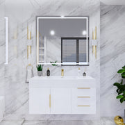 Moreno Bath BETHANY42-R Bethany 42'' Floating Art Deco Bathroom Vanity Set with Reinforced Acrylic Sink Top (Right Side Drawers) - view 6