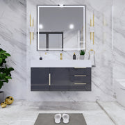 Moreno Bath BETHANY42-R Bethany 42'' Floating Art Deco Bathroom Vanity Set with Reinforced Acrylic Sink Top (Right Side Drawers) - view 8