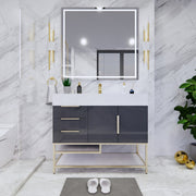 Moreno Bath BETHANYFS42-L Bethany 42'' Freestanding Art Deco Bathroom Vanity Set with Reinforced Acrylic Sink Top (Left Side Drawers) - view 2