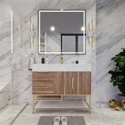 Moreno Bath BETHANYFS42-L Bethany 42'' Freestanding Art Deco Bathroom Vanity Set with Reinforced Acrylic Sink Top (Left Side Drawers) - view 6