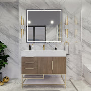 Moreno Bath BETHANYFS42-L Bethany 42'' Freestanding Art Deco Bathroom Vanity Set with Reinforced Acrylic Sink Top (Left Side Drawers) - view 4