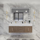 Moreno Bath BETHANY60D Bethany 60'' Floating Art Deco Bathroom Vanity Set with Reinforced Acrylic Double Sink Top