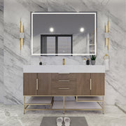 Moreno Bath BETHANYFS60S Bethany 60'' Freestanding Art Deco Bathroom Vanity Set with Reinforced Acrylic Single Sink Top - view 2