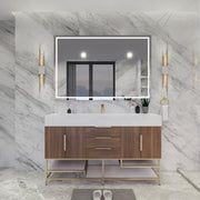 Moreno Bath BETHANYFS60S Bethany 60'' Freestanding Art Deco Bathroom Vanity Set with Reinforced Acrylic Single Sink Top - view 8
