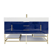 Moreno Bath BETHANYFS60S Bethany 60'' Freestanding Art Deco Bathroom Vanity Set with Reinforced Acrylic Single Sink Top - view 10