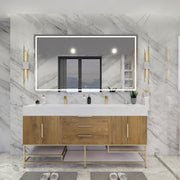 Moreno Bath BETHANYFS72 Bethany 72'' Freestanding Art Deco Bathroom Vanity Set with Reinforced Acrylic Sink Top - view 2