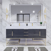 Moreno Bath BETHANYFS72 Bethany 72'' Freestanding Art Deco Bathroom Vanity Set with Reinforced Acrylic Sink Top - view 3