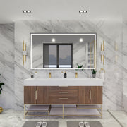 Moreno Bath BETHANYFS72 Bethany 72'' Freestanding Art Deco Bathroom Vanity Set with Reinforced Acrylic Sink Top