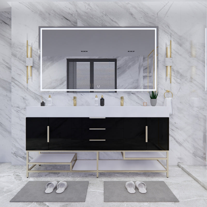 Moreno Bath BETHANYFS72 Bethany 72'' Freestanding Art Deco Bathroom Vanity Set with Reinforced Acrylic Sink Top - view 6