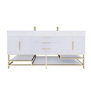 Moreno Bath BETHANYFS72 Bethany 72'' Freestanding Art Deco Bathroom Vanity Set with Reinforced Acrylic Sink Top - view 9