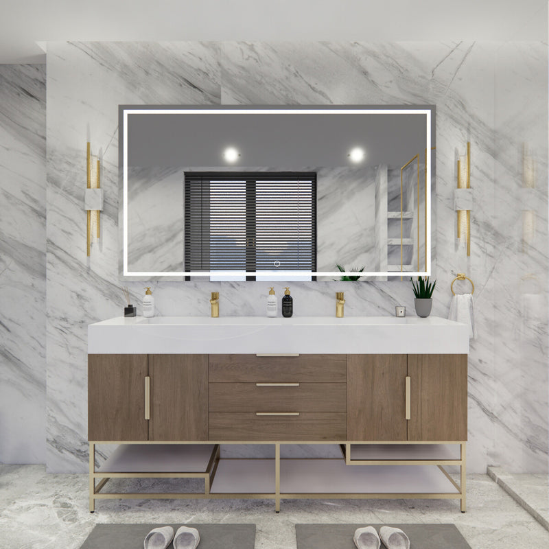 Moreno Bath BETHANYFS72 Bethany 72'' Freestanding Art Deco Bathroom Vanity Set with Reinforced Acrylic Sink Top - view 4